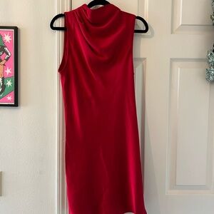 Energising Vibe Satin Mini Dress Red - S